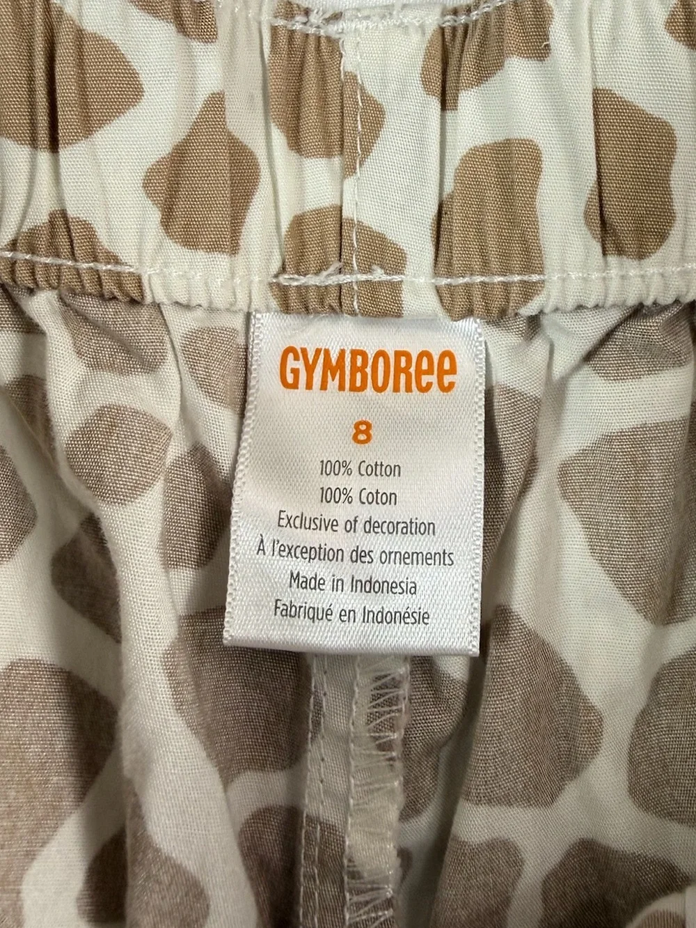 GYMBOREE Girls 8‎ Giraffe Print Shorts Safari Cute Playful Cottagecore Zoo